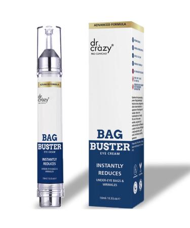 Bag Buster Eye Cream | Instant Reduction | Rapid Eye and Face Lift | Anti-Aging | instantly Reduces Wrinkles Dark Circles Fine Lines Under Eye Bags | Powdery Residue Or Flakes Free Formula | 10ml