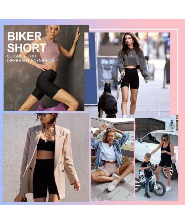 QGGQDD 3 Pack High Waisted Biker Shorts for Women - Buttery Soft 5 Workout Yoga Shorts - Small-Medium - Black/Beige/Light Grey - Buy Online on GoSupps.com