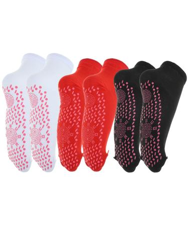 Besportble slippers 3 pairs of self -heated socks men's socks frost protection socks magnetic winter socks Pantuflas for children Best heated socks heated massage gear comfortable socks
