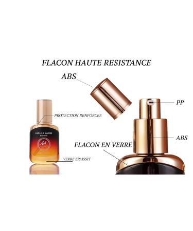 MASSALIYA Beard Oil - Premium French Argan & Jojoba Oil for Hair & Skin Care | Alcohol-Free Moisturizer & Protector - Unique AMBRE ROUGE Scent - Buy Online on GoSupps.com