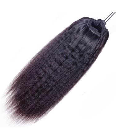 Human Hair Ponytail Hair Piece Ponytail Extensions Real Human Hair Clip in Kinky Straight Ponytail Extensions Drawstring Ponytail Hair Piece Natural Color Remy Hair for Women Ponytail Hairpiece for 22inch 150g Black - Buy Online on GoSupps.com