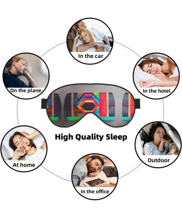 SSIMOO Colored Wooden Board Print Eye Mask - Ultra-Soft Light-Blocking for Optimal Comfort & Restful Sleep | International Shipping - Buy Online on GoSupps.com
