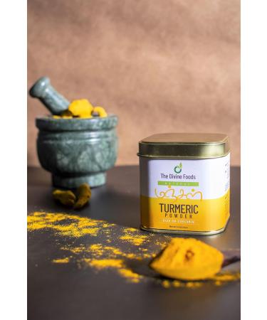 Divine Foods High Curcumin Turmeric Powder - 125g Pack | Powerful Anti-Inflammatory & Antioxidant | Grounded Turmeric for Curries/Smoothies - Buy Online on GoSupps.com