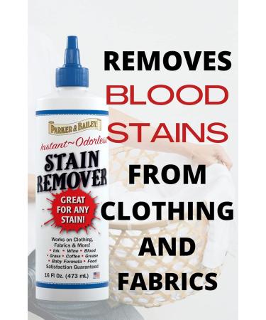 Parker and Bailey Laundry Stain Remover - Blood Cleaner for Clothing - Carpet Spot Treater - Unscented Sulfate and Bleach Free -16oz - Buy Online on GoSupps.com