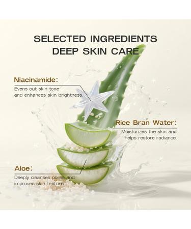  Generisch Black Rice White Rice Exfoliating Serum 100ml Exfoliating for Women and Men Rice Bulb Blackhead Remover Moisturizer for All Skin (2) - Buy Online on GoSupps.com