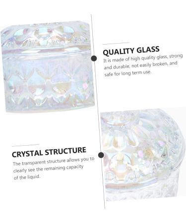 POPETPOP Para U as 1pc Nail Art Crystal Cup Nail Accessories Nail Art Pen Cleaning Cup Clear Plates Manicure Care Tools Container with Lid Nail Art Tools Dappen Dish for Nails Art Plate 8x8cm Assorted Color - Buy Online on GoSupps.com