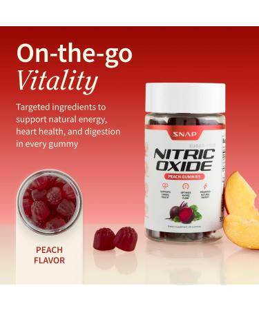 Snap Supplements Nitric Oxide Booster + Nitric Oxide Beet Root Gummies Bundle 90 Vegetarian Capsules + 60 Peach Gummies - Buy Online on GoSupps.com