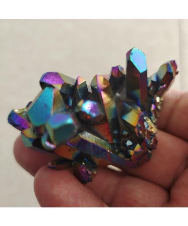 Crystal 1pcs 100-150g Colorful Natural Quartz Crystal Rainbow Titanium ClusterMineral Specimen Stone Ornaments ningxiao - Buy Online on GoSupps.com