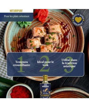 Pure Natural Non GMO Rice Oil - 500 ml Benvolio 1938 - Rice Bran Oil with Organic Ginger Extract Ideal for Frying - Buy Online on GoSupps.com