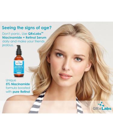 Niacinamide + Retinol Serum 2 oz - Anti-Aging Treatment for Wrinkles, Acne, Blemishes, and Pores - Buy Online on GoSupps.com