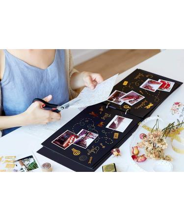 12x12 Inch Wedding Scrapbook Photo Album with 216 Photo Corners - 60 Pages, Black - Buy Online on GoSupps.com