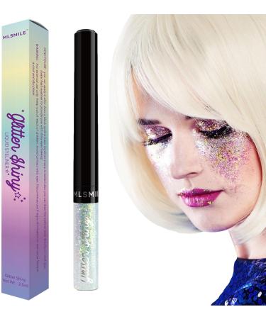 Glitter Liquid Eyeshadow - Pearl Liquid Eyeliner Neon Rainbow Eyeliner Pen Smudge-Proof Coloured Liquid Eyeliner Makeup Multi-Functional Sparkling & Shimmer Eyes Makeup for Daily Use Pologmase 01 - Buy Online on GoSupps.com