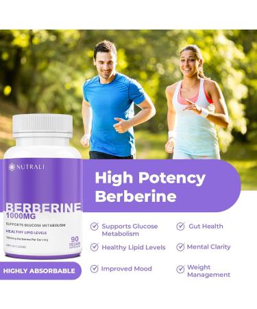 New Berberine MAXIMUM POTENCY 1000mg per Serving (2 capsules 500mg each) Supports Blood Sugar Levels Healthy Lipid (Fat) and Glucose Metabolism. Non-GMO Vegan Gluten Free. 90 Easy to Swallow Capsules- 3 pack 90 count (Pack of 3) - Buy Online on GoSupps.com
