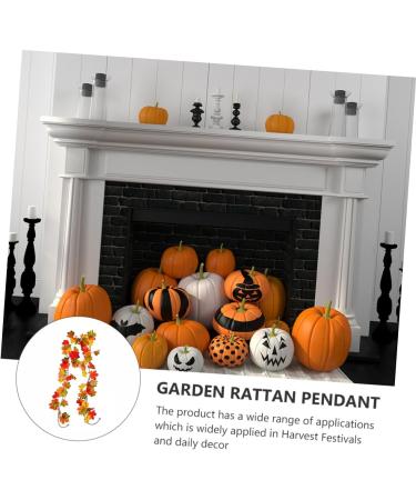 Cabilock 2 Pcs Simulated Maple Leaf Rattan Halloween Garland Maple Leaf Vines Silk Flower Artificial Ornament - Buy Online on GoSupps.com