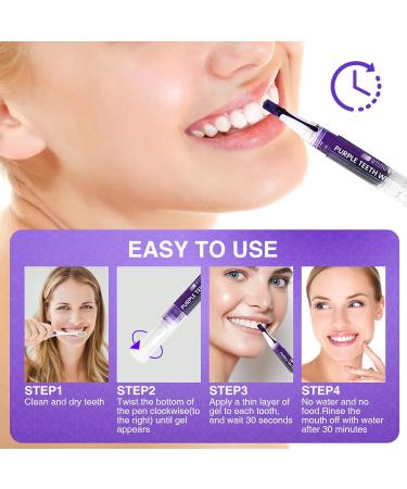 Purple Teeth Whitening Gel Pen - Instant Stain Removal & Color Correction | Ship Internationally - Buy Online on GoSupps.com