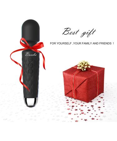 Bussba Cordless Handheld Wand Massager - Powerful & Quiet Rechargeable Waterproof Massager for Muscle Aches - Mini Size for Foot, Scalp, Back, Waist, Neck - Black - Buy Online on GoSupps.com