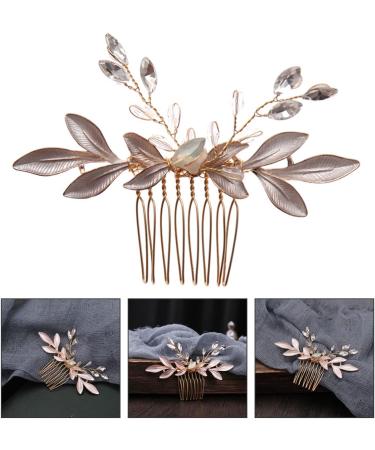 FRCOLOR Leaf Comb Wedding Tiara Bride Headpiece Rhinestone Hair Accessories Bride Wedding Hair Accessories Wedding Hairpin Bridal Headwear Headpieces Handmade Headwear Decor Hair Comb Abs - Buy Online on GoSupps.com