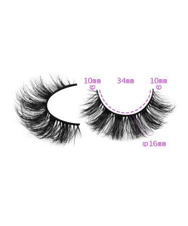 Wiwoseo Natural Mink False Eyelashes - 5 Pairs Fluffy Wispy 16MM Faux Mink Lashes - Buy Online on GoSupps.com