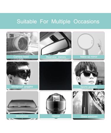 Yoezuo 7-Piece Microfiber Glasses Cleaning Cloth Set - 18x15 cm - Perfect for Glasses Screens Tablets Phones and Cameras - Black - Buy Online on GoSupps.com