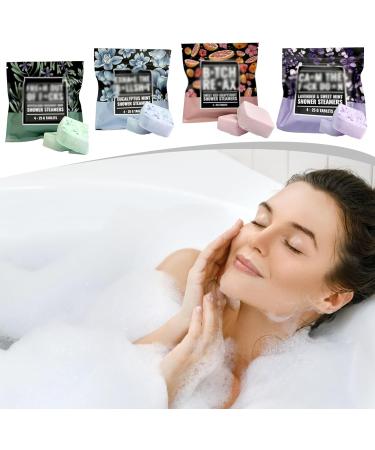 FEXPDL 4Pcs Shower Steamers Gift Set Shower Shower Aromatherapy Shower Gift Set Shower Steamers Aromatherapy Birthday Gifts for Women Shower Steamers for Women Gifts Anniversaries(Four Scents) MultiColoured-4 - Buy Online on GoSupps.com