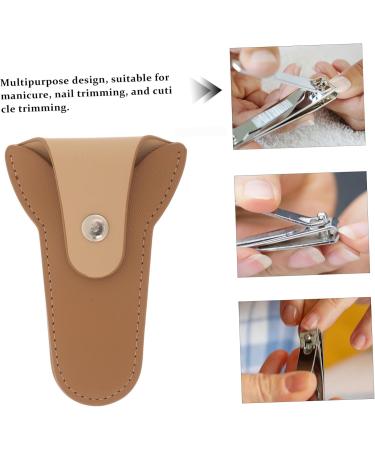 MERRYHAPY Beauty Scissors Grooming Clippers Grooming Scissors Manicure Scissors Nail Scissor Storage Holder Nail Scissor Storage Cosmetic Holder Leather - Buy Online on GoSupps.com