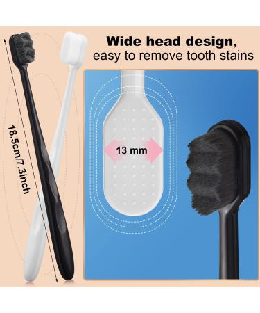 8-Piece Extra Soft Toothbrush Set for Adults | Micro Nano Silk Bristle for Sensitive Teeth | Flat & Wavy Heads for Optimal Oral Care - Buy Online on GoSupps.com