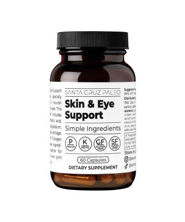 Santa Cruz Paleo Skin & Eye Capsules Simple Daily Formula for Skin Appearance & Eye Routine Clean Ingredients Gluten Free Keto & Paleo Friendly 60 Capsules