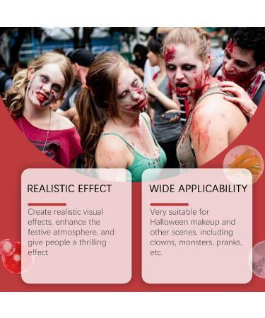  Jauarta 50g Blood Clotting Realistic Look Quick Cleansing Easy to Carry for Cosplay and Party Supplies Non-Irritating Dry and Sensitive Skin - Buy Online on GoSupps.com