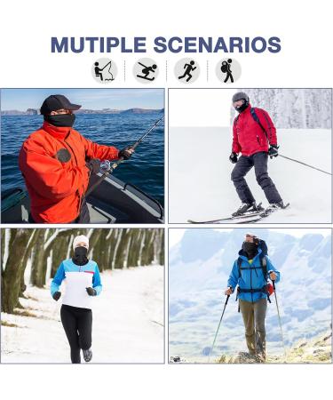 Kiiwah 2-Piece Multifunctional Hose Scarf - Windproof Bandanas for Sun Protection & Thermal Warmth - Black Neck Warmer for Cycling Ski Motorcycle & Running - Buy Online on GoSupps.com