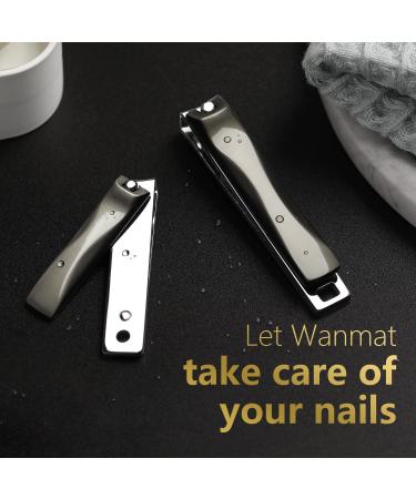 Stainless Steel Nail Clippers Set for Thick or Ingrown Nails - 3PCS Professional Nail Trimmer for Men and Women - Includes Fingernail & Toenail Clippers - Extra Sharp and Durable (1pcs Black) - Buy Online on GoSupps.com