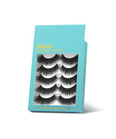 NaRak's False Eyelashes - Divas Series: FULL FLUFFY Design. 5 Pairs of Faux Mink Lashes - Big Volume and Style With A Comfortable Design for Everyday Wear that Enhances Your Natural Lashes
