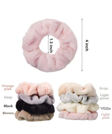 8-Piece Microfiber Towel Scrunchies for Hair Drying - Soft & Thick Ponytail Holder Hair Ties for Wet/Dry Hair - Buy Online on GoSupps.com