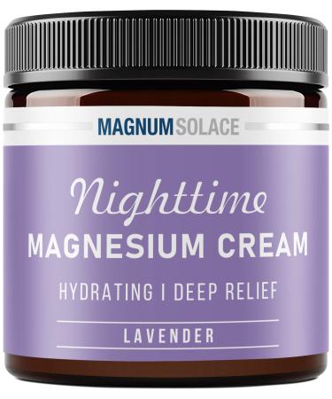 Magnesium Lotion   Nighttime Magnesium Cream   Apply to Legs  Arms or Chest - Topical Magnesium Chloride   USA Made and Safe for Kids (Lavender)