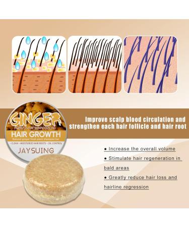 4 Pack Hair Growth Shampoo Ginger Conditioner Hair Regrowth Anti Hair Loss Shampoo Bar Promotes Thicker Fuller Hair - Buy Online on GoSupps.com