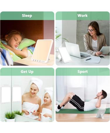 DIKAKO Light Therapy Lamp - 15000 Lx Sun Lamp - 3 Color Temp - Adjustable Brightness & Timer - Touch Control - Rotatable Stand - Memory Function - Home & Office Use - Buy Online on GoSupps.com