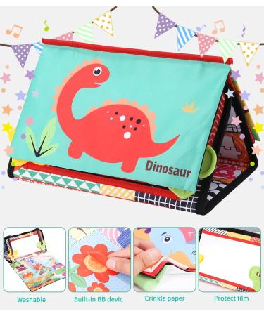 Zawaer Baby Spiegel Toy - Foldable Sensory Fabric Books | High Contrast Montessori Toys for Newborns 3+ Months - Visual Auditory Tactile Stimulation - Buy Online on GoSupps.com