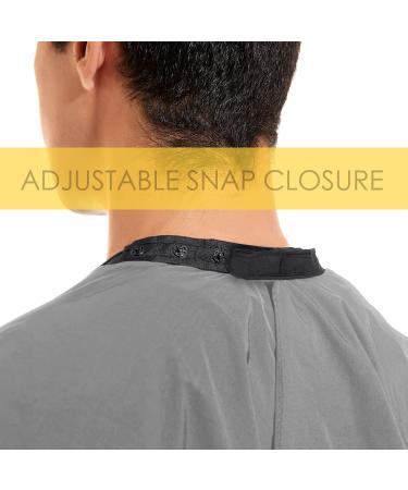 Izzycka Nylon Waterproof Hair Cutting Cape for Adults - Grey Salon Capes for Hair Stylists - Adjustable Snap Closure - 56 x 64inch - Professional and Home Use - Buy Online on GoSupps.com
