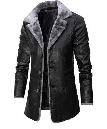 Hanxiulin Men's Oversized Plush Hoodie Coat - Warm Breathable Winter Jacket 3XL Black - Buy Online on GoSupps.com
