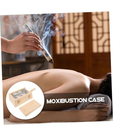 Iwowhero Moxibustion Box - Mugwort Healing Device with Scalding Protection | Adjustable Wooden Moxa Stick Holder - Buy Online on GoSupps.com