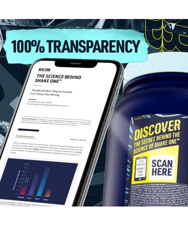 Blue Star Nutraceuticals SHAKE ONE - Grass Fed Whey Protein Isolate Coffee Fusion Natural Caffeine Fibre MCT Oil | Fuel Your Morning - 30g protein per serving - 21 Servings (Double Chocolate) - Buy Online on GoSupps.com