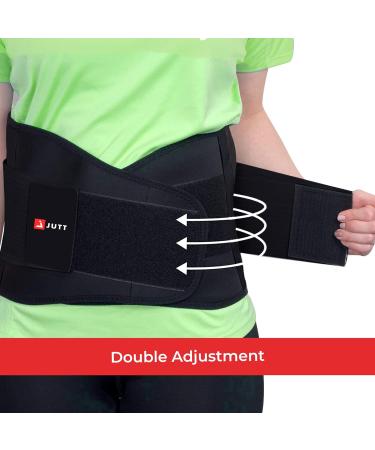 JUTT Adjustable Lumbar Support Belt for Men and Women - Certified Medical Grade Back Support for Pain Relief and Injury Prevention - Medium - Buy Online on GoSupps.com
