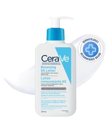 CeraVe SALICYLIC ACID Lotion Renewing SA Exfoliating Body Lotion for Dry Rough & Bumpy Skin Psoriasis Keratosis Pilaris Itching & Flaking. With Lactic Acid Hyaluronic Acid Fragrance Free 237ML Unscented 237 ml (Pack of 1)