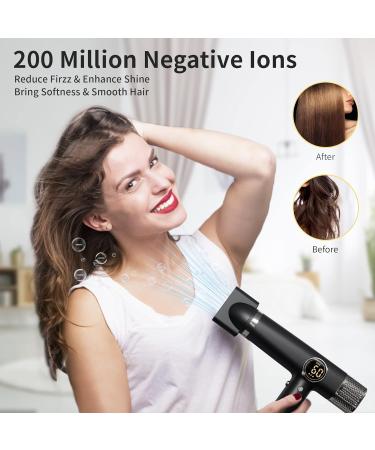 Bulesky Hair Dryer Negative Ionic Blow Dryer Set with 110 000 RPM Brushless High-Speed Motor Portable Fast Drying Low Noise Hairdryer with Magnetic Nozzle & Diffuser for Home Travel & Salon - Buy Online on GoSupps.com