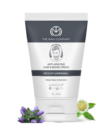 The Man Company Anti-Graying Hair & Beard Cream for Men | Nourishes & Styles | Toxin-Free | 75gm - Buy Online on GoSupps.com