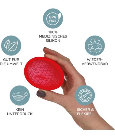 Buy MyLILY Menstruation Disk Set with Cleaning Case - Reusable Menstrual Discs S & L + Black Cleaning Cup Bundle - Buy Online on GoSupps.com