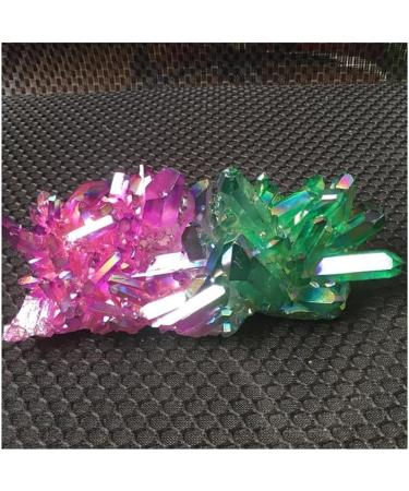 Natural Crystal Rough Crystal Amazing Stone Green Purple Aura Angel Quartz Crystal Titanium Bismuth Silicon Cluster Rainbows Natural Stones and Minerals - Buy Online on GoSupps.com