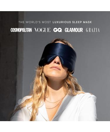 DROWSY Silk Sleep Mask - Luxurious Midnight Blue Silk Cocoon for Ultimate Darkness - Buy Online on GoSupps.com