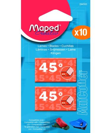 Maped MatCutter 45 Degree Replacement Blades for Beveled Cuts 10 Steel Blades per Pack (094593) - Buy Online on GoSupps.com
