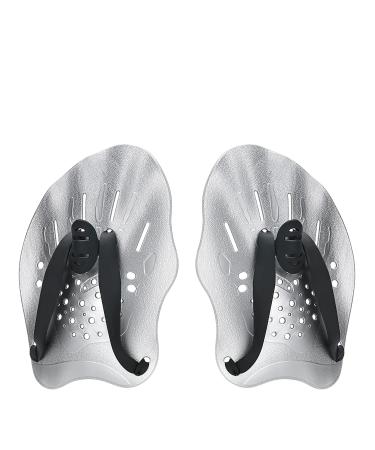 Contour Swim Paddles Hand, Swim Training Hand Paddles with Adjustable Straps, Swimming Hand Paddles for Women and Men grey - Buy Online on GoSupps.com