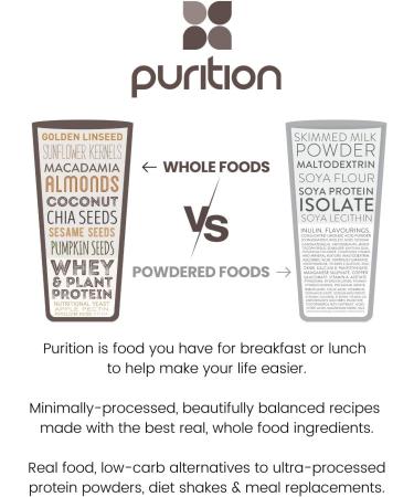 Purition Vegan Strawberry Meal Replacement Shake 500g - High Protein, Dairy Free, Low Sugar, Keto Friendly for Weight Management - Gluten Free - 12 Servings - Buy Online on GoSupps.com